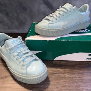 Platform Metallic Silver /Teal Puma Sneaker